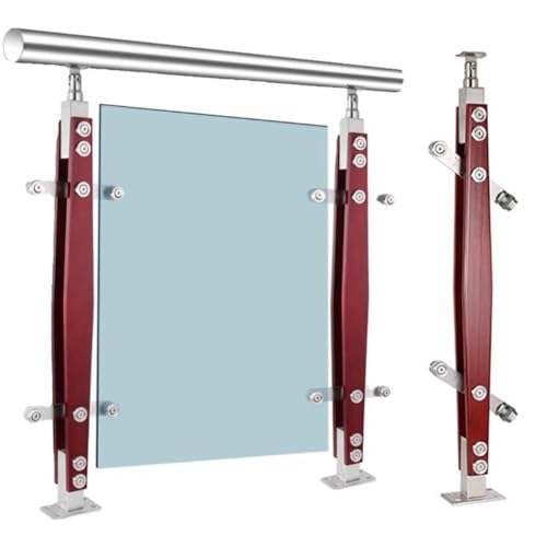 Artiz Glasgeländerpfosten Edelstahl-Geländerpfosten Mit Glasklemmen Für Villen, Balkone, Flure, Treppen, Terrassen, Pools Und Gärten(Corner Post,105cm/41.3") von Artiz