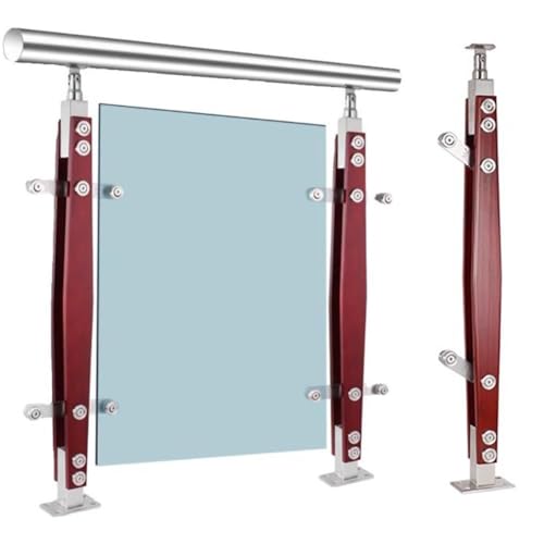 Artiz Glasgeländerpfosten Edelstahl-Geländerpfosten Mit Glasklemmen Für Villen, Balkone, Flure, Treppen, Terrassen, Pools Und Gärten(End Post,105cm/41.3") von Artiz