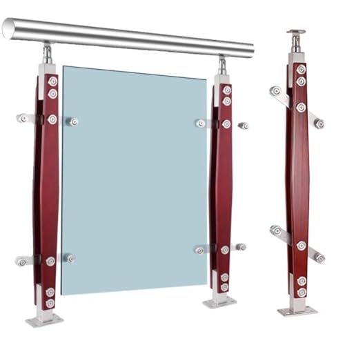 Artiz Glasgeländerpfosten Edelstahl-Geländerpfosten Mit Glasklemmen Für Villen, Balkone, Flure, Treppen, Terrassen, Pools Und Gärten(Middle Post,85cm/33.5") von Artiz