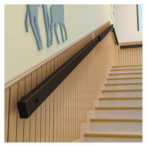 Artiz Moderner, Rutschfester Handlauf Für Treppen, Wandmontierter Treppenhandlauf Sichere Haltegriffe Aus Edelstahl Für Villen, Balkone Und Wohnungen(Schwarz,120cm/47.2") von Artiz