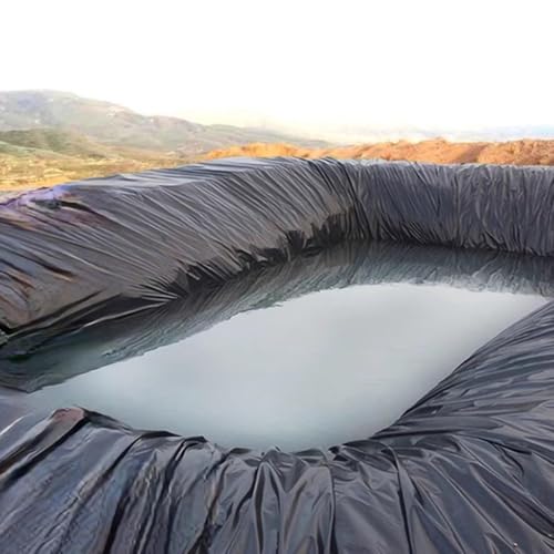 Artiz Teichfolie, 0,4 Mm Fischteichmatte Durchstoßfest Schwarze HDPE-Teichfolie Für Wasserfälle, Gartenbrunnen, Wasserspiele(4x10m) von Artiz