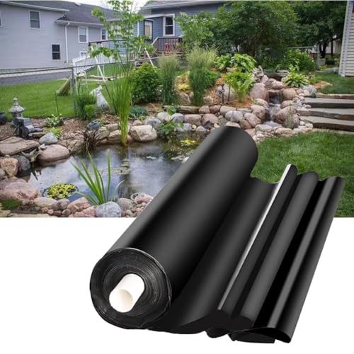 Artiz Teichfolie, 0,4 Mm Flexible HDPE-Fischteichfolie Faltbare Poolfolie, Undurchlässige Folie Für Koiteiche, Bachläufe, Springbrunnen Und Gartenwasserfälle(4x10m) von Artiz