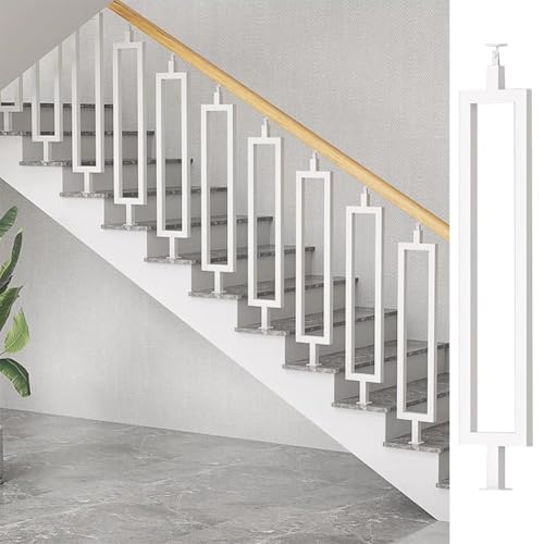 Artiz U-förmige Treppengeländer Mit Verstellbarer Oberer Halterung, Industrielle Geländer Aus Schmiedeeisen Für Treppenhandläufe, Verandageländer Und Außentreppen(Floor Mount,60cm(23.6")) von Artiz