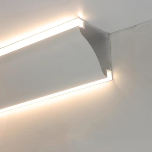 LED-Fußleisten Und -Zierleisten, LED-Aluminiumprofil Doppelseitig Leuchtend Für Eine Harmonische Akzentbeleuchtung Im Wohnbereich(Neutral light,1m/3.3ft) von Artiz