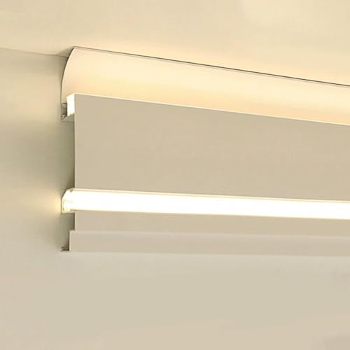 LED-Schienen-Deckenleistenbeleuchtung, Linearer LED-Streifendiffusor Indirekte LED-Beleuchtung Mit Voutenleisten Für Wand- Und Fußleistenbeleuchtung(Neutral light,1.2m/3.9 ft) von Artiz