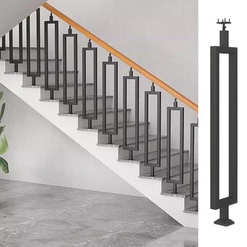Treppengeländer Mit 180° Verstellbarer Metallhalterung, Industrielle Geländer Aus Schmiedeeisen Geländerpfosten Für Ältere Kinder Für Villen-/Terrassengeländer/Treppenumbau(Floor Mount,100cm(39.4")) Treppengeländer Mit 180° Verstellbarer Metallhalterung, Industrielle Geländer Aus Schmiedeeisen Geländerpfosten Für Ältere Kinder Für Villen-/Terrassengeländer/Treppenumbau(Floor Mount,100cm(39.4")) von Artiz