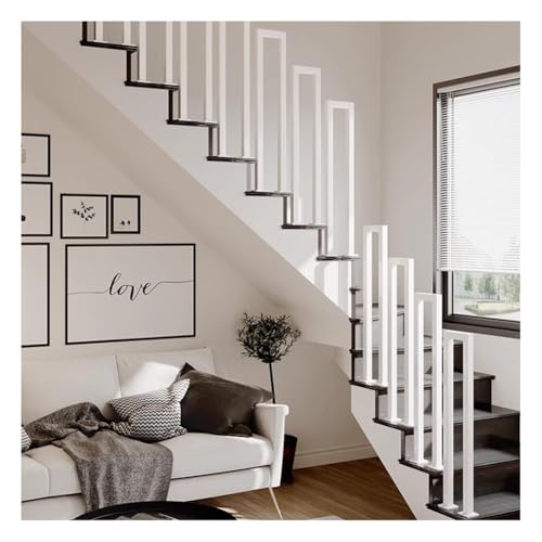 U-förmiger Treppenhandlauf, Dachboden-Dekorationsgeländer Für Treppen Rutschfestes Treppengeländer Für Treppen, Garten, Loft, Flur, Armlehne(Weiß,85CM/2.7FT) von Artiz