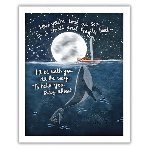 Artko Gerahmter Wandkunstdruck mit Wal und Fuchs, aufhängfertig, Tier-Thema, Heim- oder Kinderzimmer-Dekoration, "Stay Afloat" von Fox Under The Moon, gerahmtes Bild, 26 x 32 cm Artko Gerahmter Wandkunstdruck mit Wal und Fuchs, aufhängfertig, Tier-Thema, Heim- oder Kinderzimmer-Dekoration, "Stay Afloat" von Fox Under The Moon, gerahmtes Bild, 26 x 32 cm von Artko