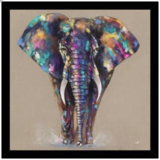 Artko Louise Luton Gerahmter Kunstdruck, Motiv Hugo der Elefant, klein von Artko