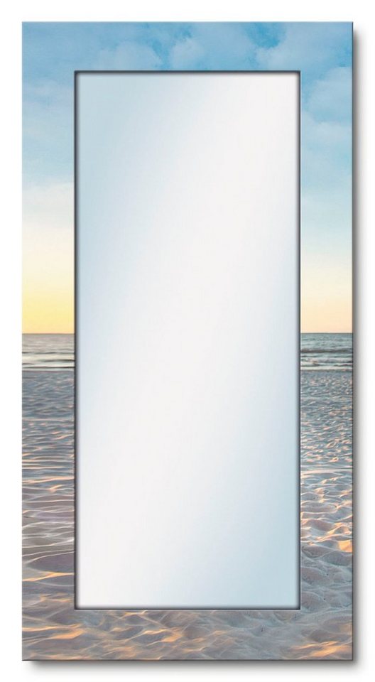 Artland Dekospiegel Ostsee7 - Strandkorb, gerahmter Ganzkörperspiegel, Wandspiegel, mit Motivrahmen, Landhaus von Artland