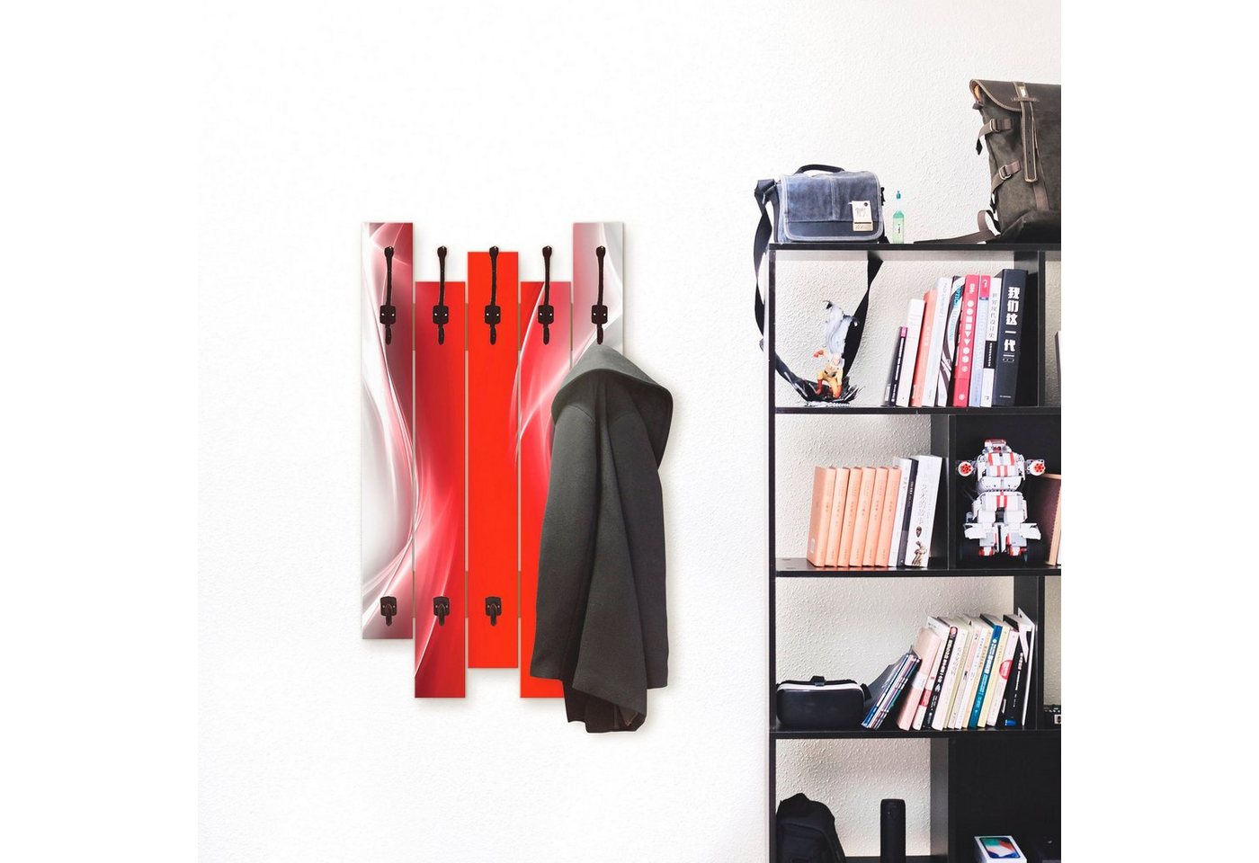Artland Garderobenleiste Kreatives Element Rot für Ihr Art-Design, teilmontiert von Artland