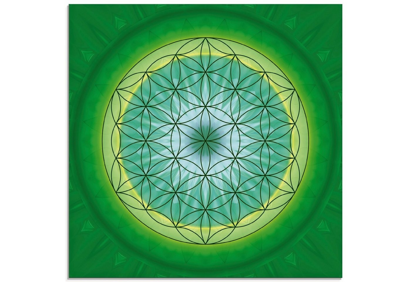 Artland Glasbild Blume des Lebens 3, Muster (1 St), in verschiedenen Größen von Artland