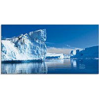 Artland Glasbild "Eisberge - Diskobucht - Grönland", Arktis, (1 St.) von Artland