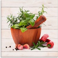 Artland Glasbild "Frische Kräuter und Gewürze" Arrangements 1 Stk. tlg. in verschiedenen Größen von Artland