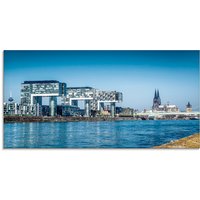 Artland Glasbild "Köln Kranhäuser und Dom", Gebäude, (1 St.) von Artland