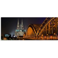 Artland Glasbild "Kölner Dom mit Brücke", Deutschland, (1 St.) von Artland