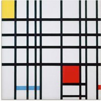 Artland Glasbild "Komposition mit rot blau und gelb.", Muster, (1 St.) von Artland