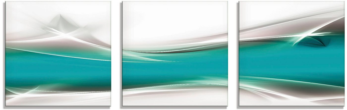 Artland Glasbild Kreatives Element, Gegenstandslos (3 St), in verschiedenen Größen von Artland