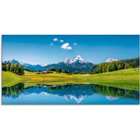 Artland Glasbild "Landschaft in den Alpen", Berge, (1 St.) von Artland