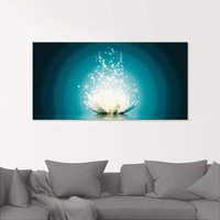 Artland Glasbild "Magie der Lotus-Blume", Blumen, (1 St.), in verschiedenen Größen von Artland