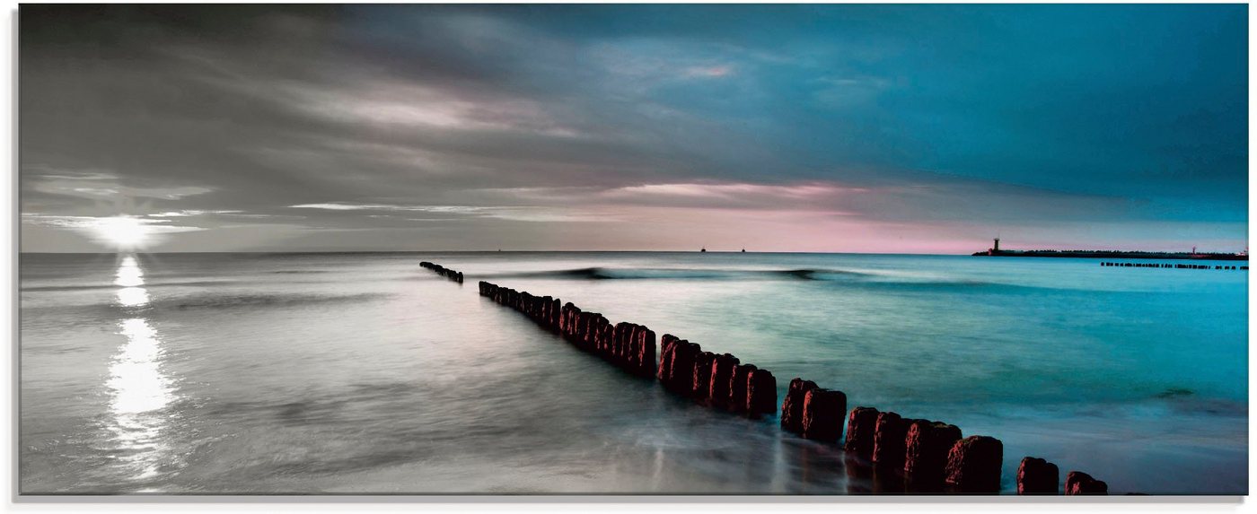 Artland Glasbild Ostsee mit schönem Sonnenaufgang, Gewässer (1 St), in verschiedenen Größen von Artland