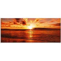 Artland Glasbild "Schöner Sonnenuntergang Strand", Gewässer, (1 St.) von Artland