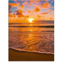 Artland Glasbild "Sonnenuntergang am Strand", Sonnenaufgang & -untergang, (1 St.) von Artland