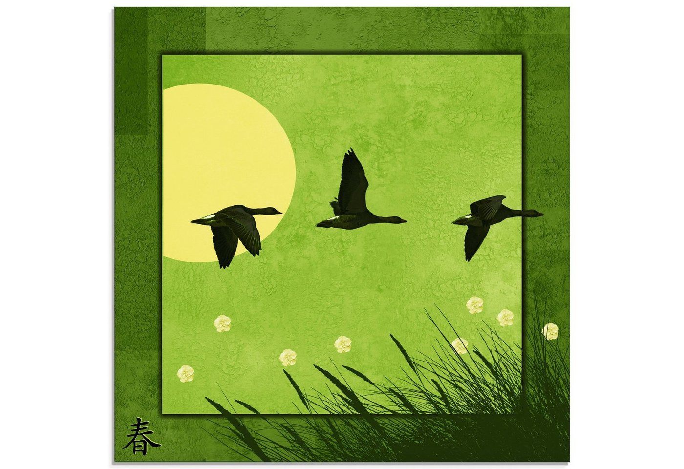 Artland Glasbild Serie vier Jahreszeiten - Frühling, Vögel (1 St), in verschiedenen Größen von Artland