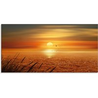 Artland Glasbild "Sonnenuntergang über dem Meer", Sonnenaufgang & -untergang, (1 St.) von Artland