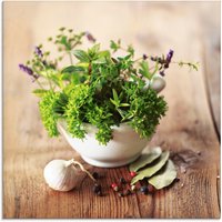 Artland Glasbild "Verschiedene Kräuter - Küche" Arrangements 1 Stk. tlg. in verschiedenen Größen von Artland