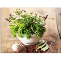 Artland Glasbild "Verschiedene Kräuter - Küche" Arrangements 1 Stk. tlg. in verschiedenen Größen von Artland