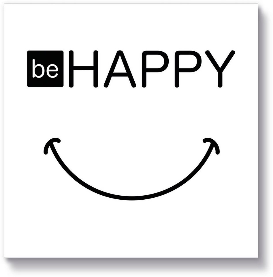 Artland Holzbild Be happy - Sei glücklich, Sprüche & Texte (1 St) von Artland