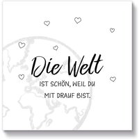 Artland Holzbild "Die Welt", Sprüche & Texte, (1 St.) von Artland