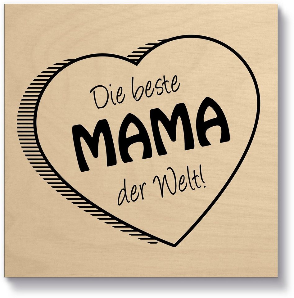 Artland Holzbild Die beste Mama der Welt, (1 St) von Artland