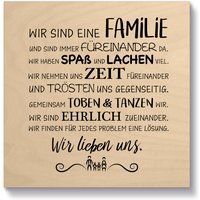 Artland Holzbild "Familie I", Sprüche & Texte, (1 St.) von Artland