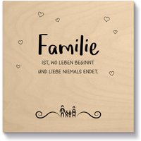 Artland Holzbild "Familie II", Sprüche & Texte, (1 St.) von Artland