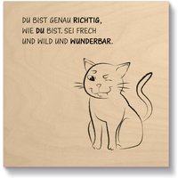 Artland Holzbild "Katze", Sprüche & Texte, (1 St.) von Artland
