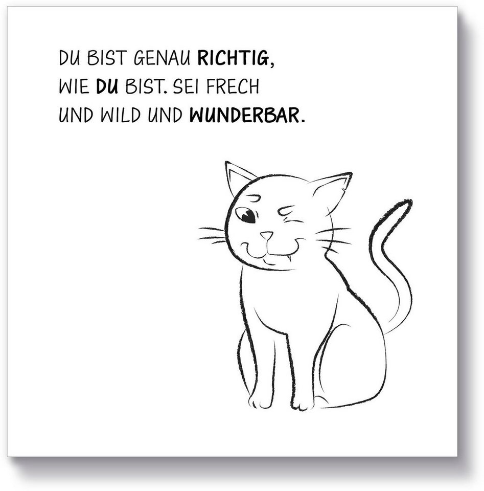 Artland Holzbild Katze, Sprüche & Texte (1 St) von Artland