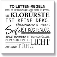 Artland Holzbild "Toilettenregeln", Sprüche & Texte, (1 St.) von Artland