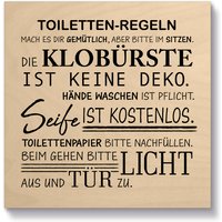 Artland Holzbild "Toilettenregeln", Sprüche & Texte, (1 St.) von Artland