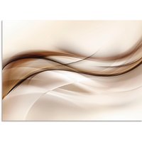 Artland Küchenrückwand "Braune abstrakte Welle" Alu Spritzschutz mit Klebeband, einfache Montage von Artland