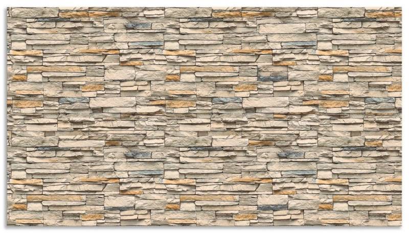 Artland Küchenrückwand Braune alte Ziegelmauer, (1-tlg), Alu Spritzschutz mit Klebeband, einfache Montage von Artland