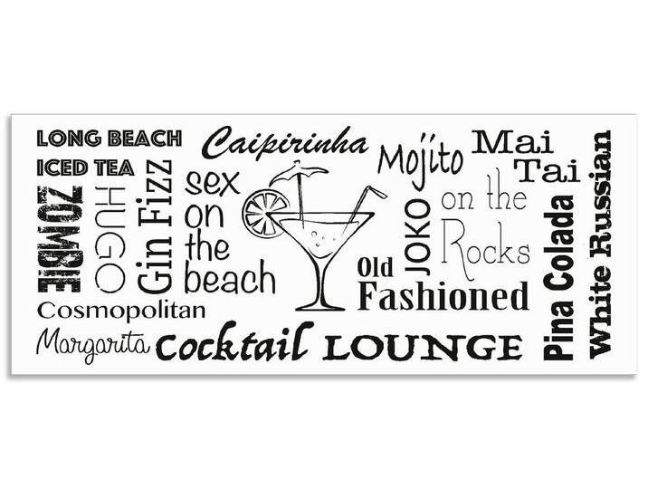 Artland Küchenrückwand Cocktail Lounge, (1-tlg), Alu Spritzschutz mit Klebeband, einfache Montage, schwarz von Artland