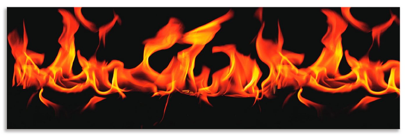 Artland Küchenrückwand Feuer 2 - Flammen, (1-tlg), Alu Spritzschutz mit Klebeband, einfache Montage von Artland
