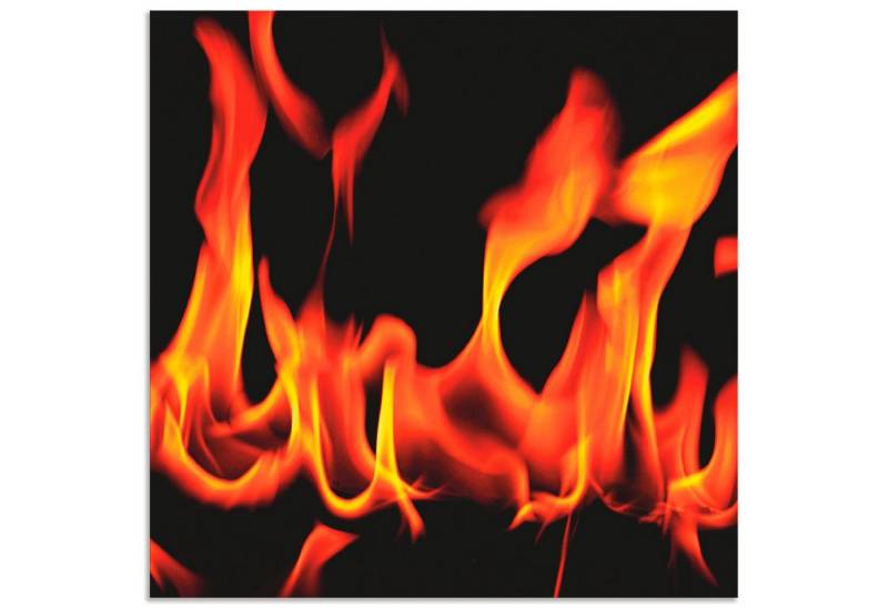 Artland Küchenrückwand Feuer 2 - Flammen, (1-tlg), Alu Spritzschutz mit Klebeband, einfache Montage von Artland