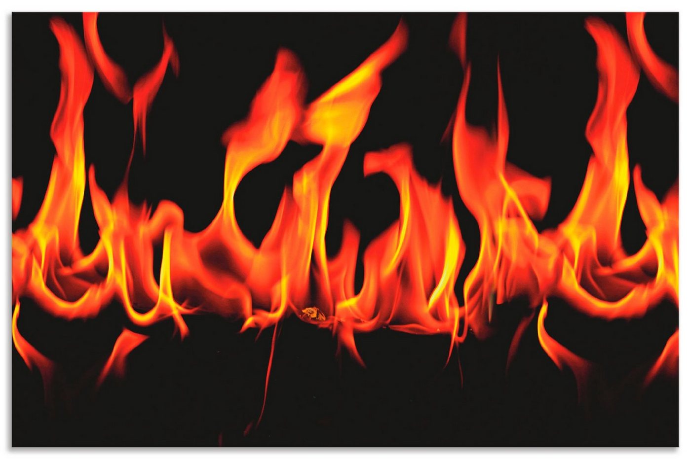 Artland Küchenrückwand Feuer 2 - Flammen, (1-tlg), Alu Spritzschutz mit Klebeband, einfache Montage von Artland