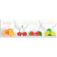 Artland Küchenrückwand "Fruchtig erfrischend gesund Fruchtmix", (1 tlg.), Alu Spritzschutz mit Klebeband, einfache Montage von Artland
