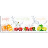 Artland Küchenrückwand "Fruchtig erfrischend gesund Fruchtmix", (1 tlg.), Alu Spritzschutz mit Klebeband, einfache Montage von Artland