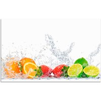 Artland Küchenrückwand "Fruchtig erfrischend gesund Fruchtmix" Alu Spritzschutz mit Klebeband, einfache Montage von Artland