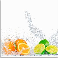 Artland Küchenrückwand "Fruchtig erfrischend gesund Fruchtmix" Alu Spritzschutz mit Klebeband, einfache Montage von Artland